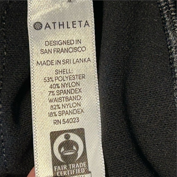 Athleta Women's High Rise Black Leggings Size L Full Length Activewear - Picture 7 of 9